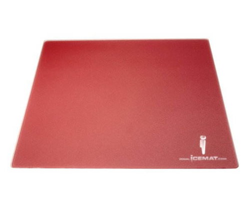 Podložka pod myš ICEMAT 2nd Edition - červená (red), speciální skleněná podložka - Mouse Pad - Main image