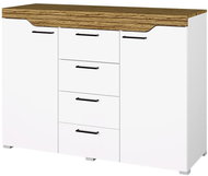 MILANA CHEST OF DRAWERS, White Grand Oak - Chest of Drawers