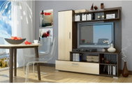 MG Living room wall LIMA, wenge oak - Living Room Wall Unit