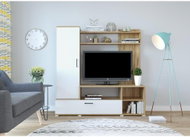 MG Living wall LIMA, white/grand oak - Living Room Wall Unit