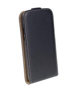 AMA Leather case FLEXI Vertical for HTC Desire 820 - black - Phone Case