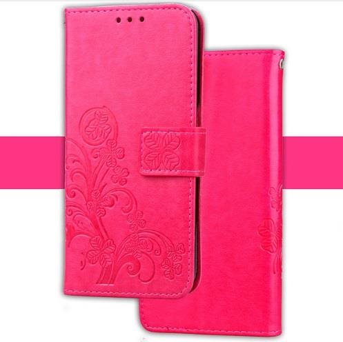 Lewinsky Leather FLOWERS case for Huawei Y7 Prime 2018 - pink - Phone Case - Main image