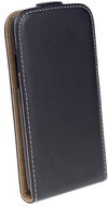 AMA Leather case FLEXI Vertical for NOKIA 220 - black - Phone Case