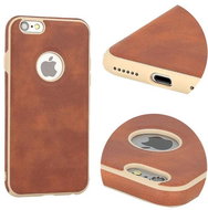 AMA Silicone/leather case VINTAGE for IPHONE 7/ 8 - brown - Phone Cover