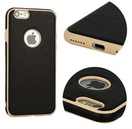 AMA Silicone/leather VINTAGE case for SAMSUNG GALAXY S6 (G920) - black - Phone Cover