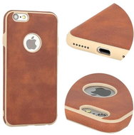 AMA Silicone/leather VINTAGE case for SAMSUNG GALAXY S6 (G920) - brown - Phone Cover