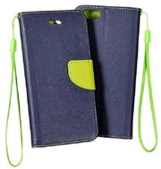 Telone Fancy Book Flip Case for Samsung J800 Galaxy J8 (2018) - blue/lime - Phone Case