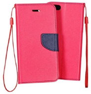 Telone Fancy Book Flip Case for Alcatel Pixi 4 (4.0") (4034D) - Pink/Blue - Phone Case