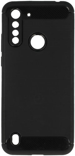 CARBON silicone case for MOTOROLA MOTO G8 POWER LITE - black - Phone Cover - Main image