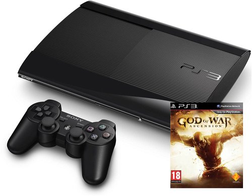 Sony PlayStation 3 Slim New 500GB + God of War: Ascension - Game Console