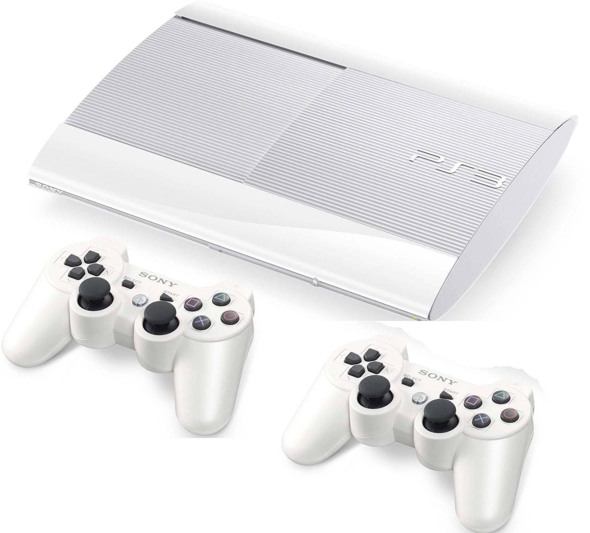 Sony PlayStation 3 Slim New White 500GB + 2x DualShock 3 White 