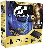 Sony PlayStation 3 Slim New 500GB +  Gran Turismo 6 CZ + The Last Of Us CZ - Herná konzola