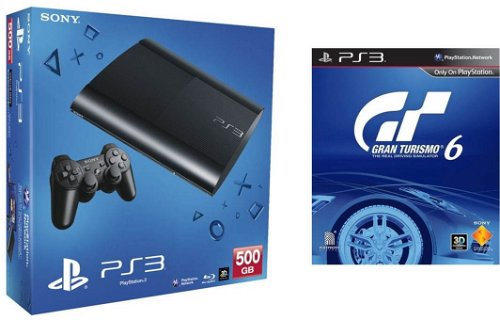 3 PlayStation Turismo New Sony Gran + Console 6 Slim GB Game - 500