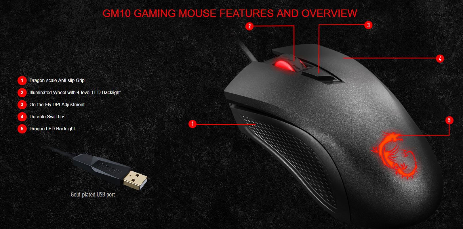 MSI Clutch GM 10 Gaming Mouse Alza.cz