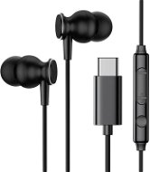 Joyroom JR-EC04 USB-C in-ear headphones, black - Headphones