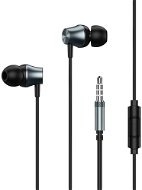 Remax RM-202 earphones 3.5mm mini jack, black - Headphones