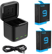 Telesin 3-slot Box charger for GoPro Hero 9 / Hero 10 + battery 2pcs, black - Action Camera Accessories
