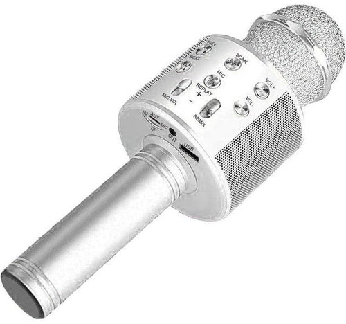 MG Bluetooth Karaoke microphone with speaker, silver - Microphone - Main image