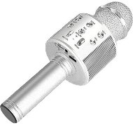 MG Bluetooth Karaoke mikrofon s reproduktorem, stříbrný - Mikrofon