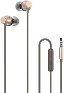 Dudao Metal Bass earphones 3.5 mm mini jack, gold - Headphones