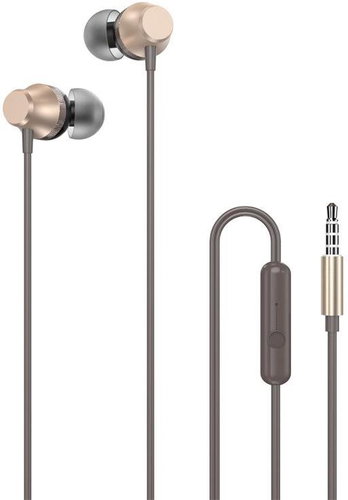 Dudao Metal Bass earphones 3.5 mm mini jack, gold - Headphones - Main image