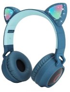 MG CA-028 wireless headphones with cat ears, navy blue - Wireless Headphones