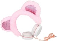 MG Plush Bear plyšové slúchadlá s ušami, ružové - Slúchadlá