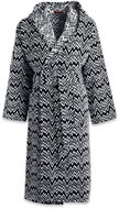 MISSONI HOME VANNI robe with hood L black and white - Bathrobe