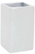Spirella Cup for toothbrushes QUADRO, porcelain, white - Toothbrush Holder Cup