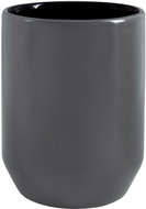 Spirella Toothbrush cup JARO, ceramic, grey-black - Toothbrush Holder Cup