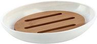 Spirella Soap dish OSLO, plastic, bamboo, white - Soap Dish