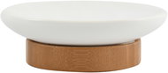 Spirella Soap dish TALLINN, ceramic, bamboo, white - Soap Dish
