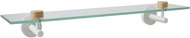 Spirella Wall shelf IANA, steel, bamboo, glass, white - Bathroom Shelf