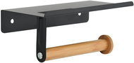 Spirella Toilet paper holder TAREK, steel, bamboo, black - Toilet Paper Holder
