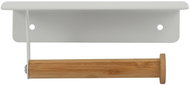 Spirella Toilet paper holder TAREK, steel, bamboo, white - Toilet Paper Holder