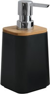 Spirella Dávkovač mýdla KAMLA, plast, bambus, matný, černý - Dávkovač mýdla