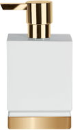 Spirella Soap dispenser ROMA, gold base, 300 ml, white porcelain - Soap Dispenser