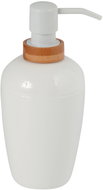 Spirella Soap dispenser OSLO, plastic, bamboo, 430 ml, white - Soap Dispenser
