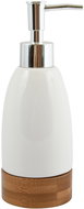 Spirella Soap dispenser TALLINN, ceramic, wood, 250 ml, white - Soap Dispenser