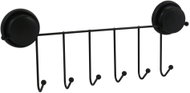 MSV Věšák s přísavkou s 6 háčky Mega Ventouses černý, 38 cm - Towel Rack
