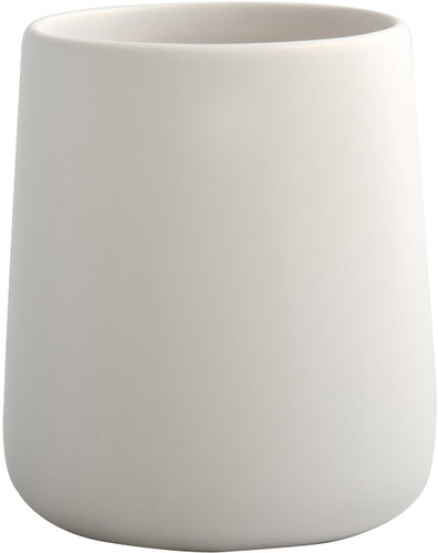 MSV ceramic cup for toothbrushes MAONIE, matt white - Toothbrush Holder Cup - Main image