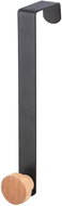 MSV door hook NAYA, matt black, bamboo, steel, 45 mm - Hooks