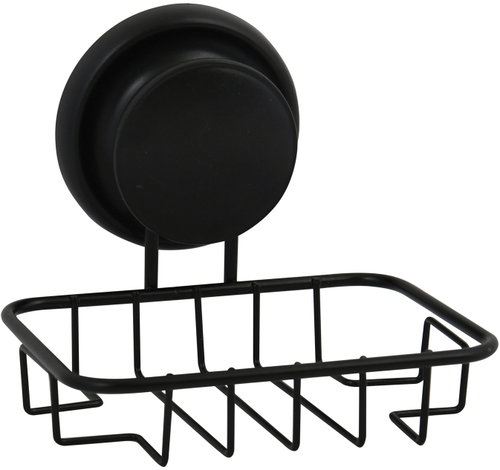 MSV Wall Soap Dispenser with Suction Cup MEGA VENTOUSES, black - Soap Dish - Main image