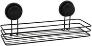 MSV Polička s přísavkami Mega Ventouses, do koupelny, černá, ocel, 35 cm - Bathroom Shelf