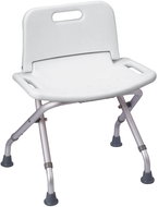 MSV Adjustable shower seat SAFE, foldable, white, aluminium, 65-68,5 cm, up to 100 kg - Cushion Seat