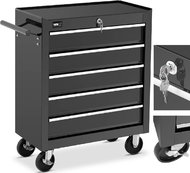 MSW Mobile tool trolley with handle, 5 drawers - Tool trolley
