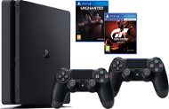 PlayStation 4 1TB Slim + Gran Turismo Sport + Uncharted Lost Legacy + Extra DualShock 4 - Game Console
