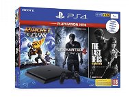 PlayStation 4 Slim  1TB  + 3 játék (The Last Of Us, Uncharted 4, Ratchet and Clank) - Konzol