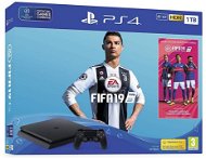 PlayStation 4 1TB Slim + FIFA 19 + extra DualShock 4 - Game Console