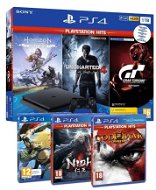PlayStation 4 Slim 1 TB + 6 Spiele (GTS, Uncharted 4, Horizon Zero Dawn, GOW III, Gravity Rush 2, Nioh ) - Spielekonsole